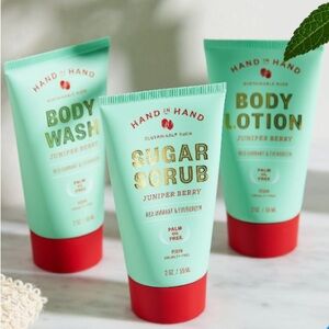 🛍️ HAND IN HAND Juniper Berry Gift Set Body Wash Body Scrub Body Lotion